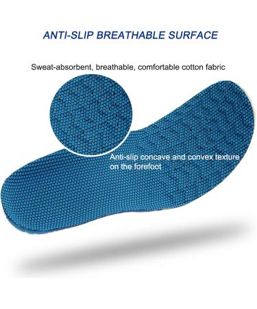 Arch Support Insoles for Women - Shock Absorbing Sole Inserts for Flat Feet & Heel Pain Relief (Size M: 6-9.5 - Buy Online on GoSupps.com