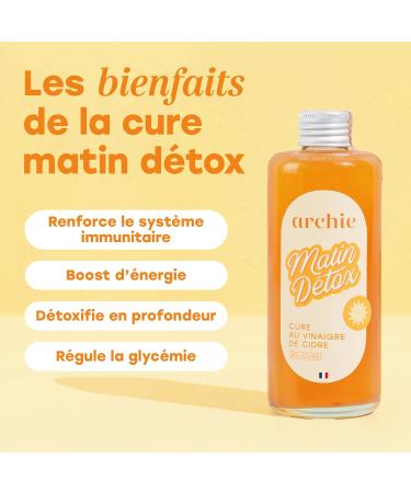 Archie Morning Detox 200ML - Organic Apple Cider Vinegar & Spices - 1 Tablespoon/Day - Boost the body and controls blood sugar levels Detoxifying Morning Cure 100% Natural - Buy Online on GoSupps.com