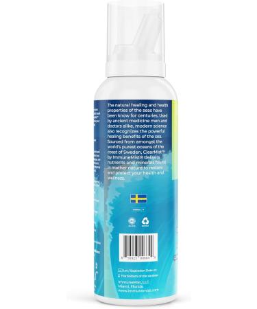ClearMist Natural Seawater Nasal Spray for Congestion Relief Hypertonic Saline Nasal Spray for Dry Nose Moisturizing Sinus Decongestant Relief for Adults and Kids Made in Sweden Safe for Ages 1+ - Buy Online on GoSupps.com