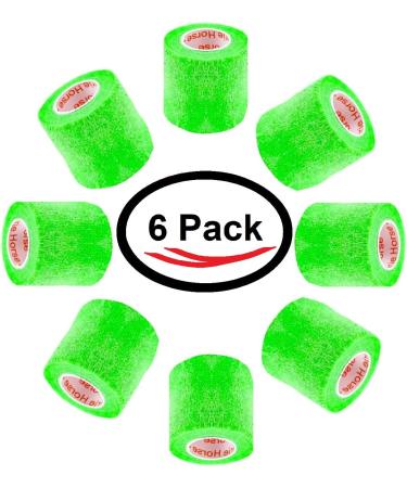 2 Self Adhesive Medical Bandage Wrap Sport Tape (Bright Green) - 6 Rolls | Self Adherent Cohesive for First Aid, Wrist, Ankle, Knee Sprains and Swelling - Buy Online on GoSupps.com