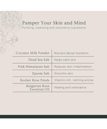 SIMPURE Rose Coconut Milk Bath Salts - Dead Sea, Pink Himalayan & Epsom Salts (6oz) - Buy Online on GoSupps.com