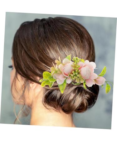 ifundom flower bridal comb bridal hair comb floral hair comb flower headpiece flower hair accessories womens accessories flowers for hair flower comb hair combs for women accessories Pink - Buy Online on GoSupps.com