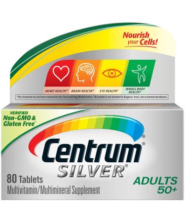 Centrum Silver Adult (80 Count) Multivitamin/Multimineral Supplement Tablet Vitamin D3 Age 50+ - Buy Online on GoSupps.com