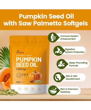 VivoNu Pumpkin Seed Oil with Saw Palmetto Capsules + Vitamin B Complex Gummies for Women and Men - Buy Online on GoSupps.com
