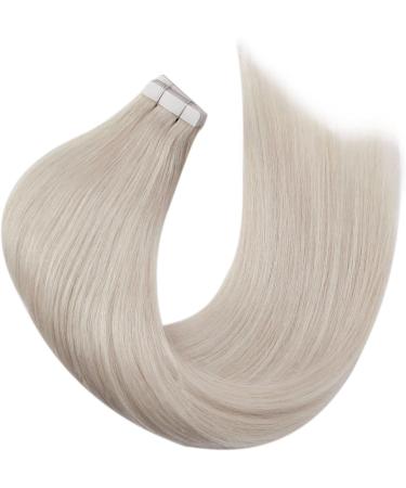 Moresoo 10 Inch White Blonde Tape in Human Hair Extensions #60A - 20Pcs 30g Remy Hair - Buy Online on GoSupps.com