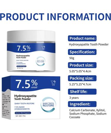 Microcrystalline Hydroxyapatite Powder Hydroxyapatite Tooth Powder Hydroxyapatites Toothpaste Powders - Buy Online on GoSupps.com