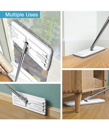 BOSHENG Hands-Free Flat Floor Mop and Bucket Set | 3 Microfiber Pads | All Floor Types | Home Cleaning System - Buy Online on GoSupps.com