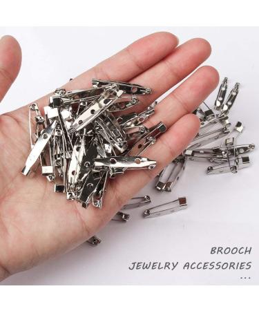 100 Pcs Silver Bar Pins Brooch Clasp Pin Backs for Name Tags & Jewelry Making - Mother's Day Gift (25MM/30MM) - Buy Online on GoSupps.com