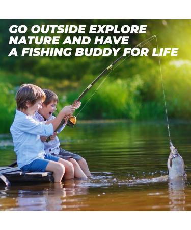 Lanaak Kids Fishing Pole and Tackle Box Set with Net, Travel Bag, Reel, Beginners Guide - Rod and Reel Kit for Boys, Girls, or Youth in Green - Buy Online on GoSupps.com