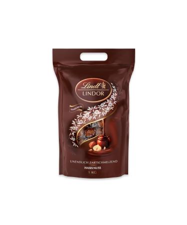 Lindt Lindor hazelnut-milk chocolate ball bag 1 kg bag reinforced approx. 80 balls large packing chocolate gift chocolate gift hazelnut 1 kg - Buy Online on GoSupps.com
