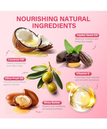 RIHAKO Glossy Lip Balm & Lip Gloss Set Hydrating Lip Butter Balms For Smooth, Soft Lips Nourishing, Long-Lasting Moisture Vanilla, Coffee, Mint, Berry & Pink Sugar,Valentine S Day Gifts For Women - Buy Online on GoSupps.com