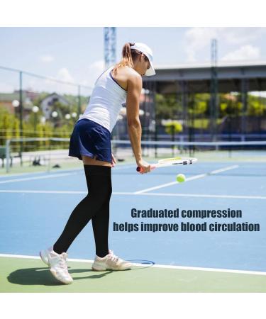 Thigh-High Compression Stockings 20-32 mmHg | Toe-Free Compression Socks for Men & Women | Silicone Point Tape | Size 3X Large - Improve Blood Circulation - Buy Online on GoSupps.com