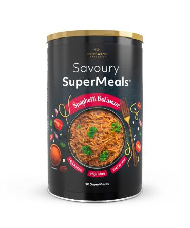 Protein Works - Savoury SuperMeals Vegan & High Protein 26 Vitamins and Minerals Spaghetti BOL Amaze 10 Meals Spaghetti Bol amaze 900g