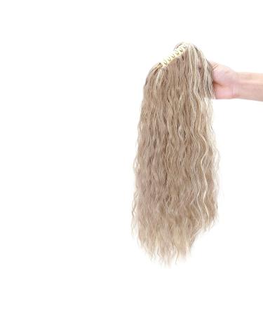 60cm Sandy Blonde & Bleach Blonde Claw Clip Ponytail Braid Extension - Wavy Hairpiece for Stunning Looks | International Shipping - Buy Online on GoSupps.com