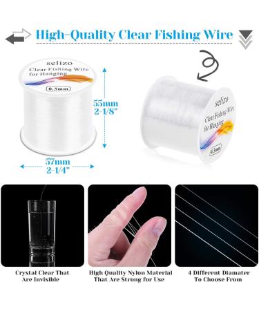 Selizo Clear Fishing Wire for Decorations, Balloon Garland, Jewelry Making - 4Pcs Monofilament Nylon Thread - Buy Online on GoSupps.com