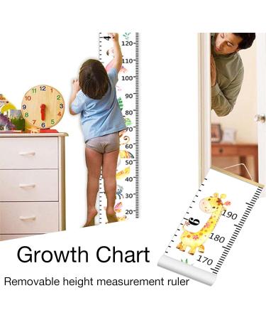 Growth Chart Kids JOKUN Height Charts Canvas Wall Hanging Measure Growth Chart Rulers Removable for Nursery Kids Boys Girls Bedroom Wall Decor - Buy Online on GoSupps.com