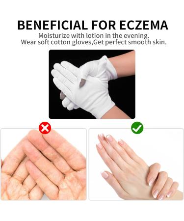 Sibba 4 Pairs Touch Screen Moisturizing Gloves White Cotton Moisturizing Gloves Overnight Bedtime Heal Eczema Sleeping Lotion Hand Spa Treatment Gloves Repair Rough Cracked Dry Chapped Hands Skin - Buy Online on GoSupps.com
