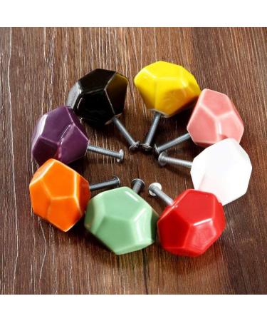 Creatwls Ceramic Furniture Buttons - 2PC Kitchen Handle & Drawer Knobs for Cabinets & Cupboards - Yellow - Buy Online on GoSupps.com