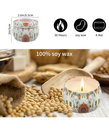 Scented Candles Home Gift Set - 100% Natural Soy Wax Aromatherapy - Stress Relief Birthday & Christmas Gifts - Vanilla Rose Orange Lemon - Bohemian 4 Pack - Buy Online on GoSupps.com
