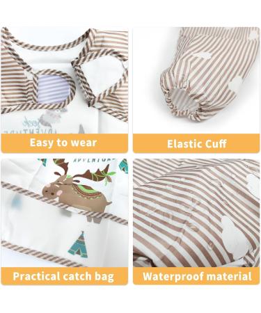 Shop LISOPO Baby Bibs - Waterproof Sleeved Bibs for 6-36 Months | 3pcs Washable & Durable - Buy Online on GoSupps.com