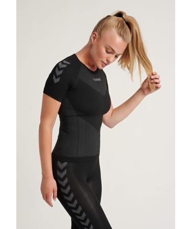hummel Women's First Multisport T-Shirt - Breathable Lightweight Quick-Drying Seamless - Size ML - Black - International Shipping Available - Buy Online on GoSupps.com