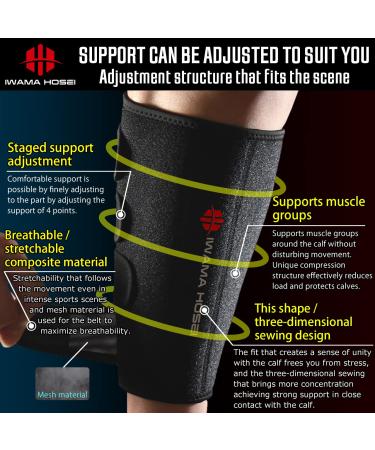 Calf Brace Shin Splint Compression Sleeve Support for Men | CALF FIT MIDDLE - Ultimate Lower Leg Relief - Buy Online on GoSupps.com