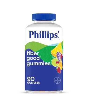 Phillips' Fiber Good Gummies, 90 Count, Inulin Soluable Fiber Gummy with Natural Flavors to Help Support Regularity*