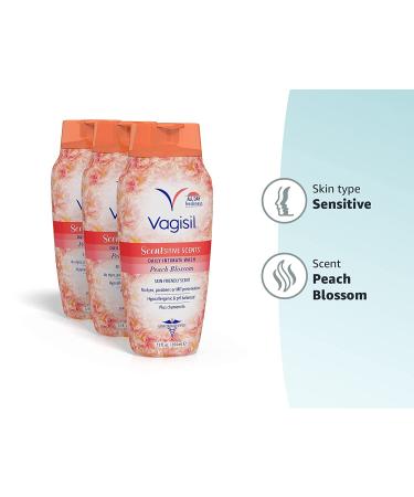 Vagisil Scentsitive Scents Peach Blossom Intimate Wash for Women - Gynecologist Tested - Gentle & Fresh - 3 Pack x 12 Fl Oz - Buy Online on GoSupps.com