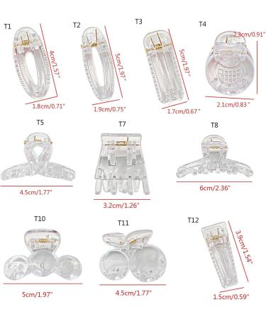 10 Pack Acrylic Hair Pins DIY Hair Accessories Hair Clamp Hair Barrette Clear Hair Grips Acrylic Material For Children DIY Hair Accessories - Buy Online on GoSupps.com