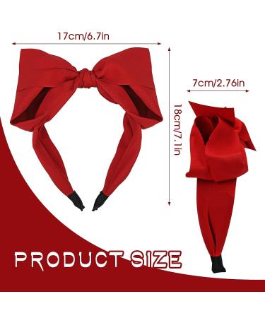 WLLHYF Red Bow Headband - Non-Slip Fashion Hair Accessory for Women, Valentine's Day Gift - Buy Online on GoSupps.com