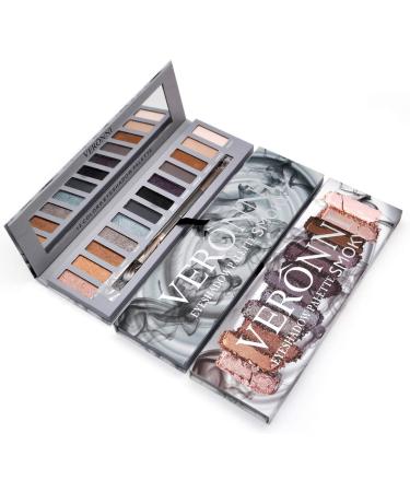 12 Colors Flame Eyeshadow Palette Shimmer Matte Eye Shadow Powder Nude Brown Warm Red Smoky Smudge-proof Cosmetic Kits (B) - Buy Online on GoSupps.com