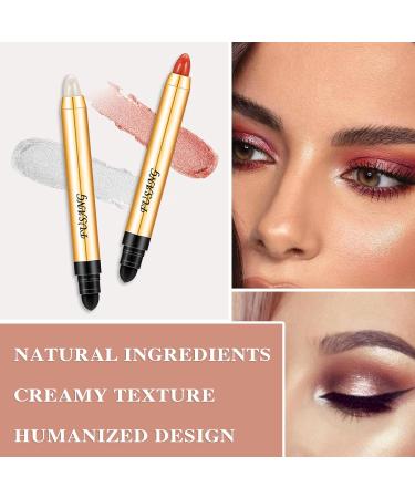 6Pcs Colorful Glitter Eyeshadow Stick Set High Pigmented Long Lasting Waterproof Eye Shadow Sticks Makeup Sets Easy to Apply Shimmer Cream Professional Eyeshadow Pencil Crayon Set - Buy Online on GoSupps.com