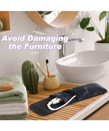 Shappy 2 Pack Heat Resistant Neoprene Curling Iron Holder & Flat Iron Travel Case - Marble Pattern - Perfect for Hair Tools & Daily Use - 15x5 Inches - Buy Online on GoSupps.com