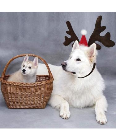 Pretyzoom Christmas Pet Headband - Reindeer Antlers & Moose Hat for Dogs & Cats - Festive Xmas Party Accessories - Buy Online on GoSupps.com