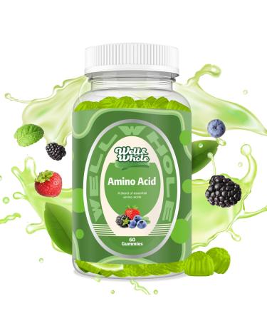 Well&Whole EAA Gummies Essential Amino Acids Gummies Essential Amino Acids Supplement for Energy Support EAA* Supplements Amino Acid Gummies - 30 Servings Mixed Berry