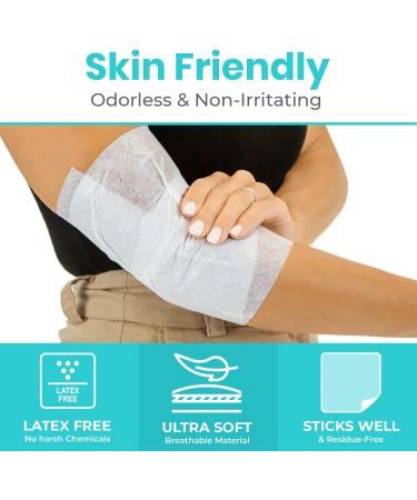 Vive Soft Cloth Surgical Tape 2 x 10 Yds (3 Rolls) - Hypoallergenic First Aid Kit Supplies for Wound Dressing - Latex-Free Medical Fabric Adhesive - Buy Online on GoSupps.com