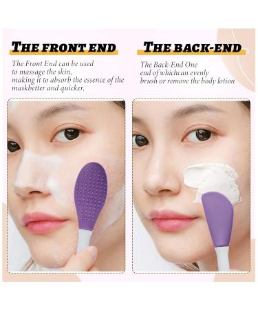 Buy Wishlotus 2Pcs Silicone Face Mask Brushes - Reusable Applicators for Skincare & Makeup | Pink & Purple | International Shipping - Buy Online on GoSupps.com