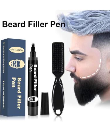 Beard Pencil Filler For Men With Beard Brush Black Beard Filler Pen For Instant Fuller Beard Beard Thickener For Men Beard Grooming Kit For Men Beard Gifts For Men Waterproof Beard Pencil - Buy Online on GoSupps.com