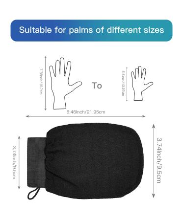 Peeling Glove Body Set - 2pc Dewy Hours Exfoliating Massage & Hammam Shower Sponge for Skin - Black Body & Face Scrub - Buy Online on GoSupps.com