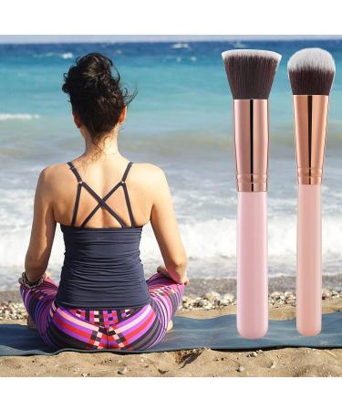2pcs Face Self Tanning Flat Top Brush & Blending Applicator - Pink - Buy Online on GoSupps.com