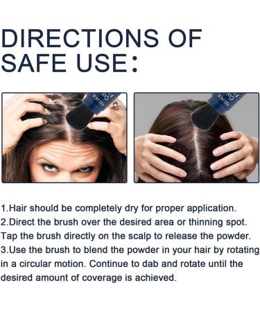 Thick Hair Fiber Powder Colored Hair Thickener Hair Fiber Powder Hair Fibers Refill Enhanced Hair Root Color Powder Hair Fiber Powder for Women & Men (Black) - Buy Online on GoSupps.com