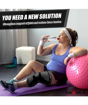 NEENCA Professional Plus Size 4XL Knee Brace - Compression Sleeve for Larger Thighs - Knee Pain Relief and Sports Protection - Buy Online on GoSupps.com