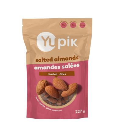Yupik Roasted Salted Almonds 227 g Gluten-Free Kosher Crunchy Savory Snacks Roasted Almonds with Sea Salt Protein Nuts