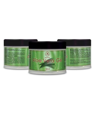 Aloe Vera Gel 300ml - Moisturizer for Face Hair & Body - Soothing Cooling Gel for All Skin Types - Perfect for Dry Skin & Shaving - Buy Online on GoSupps.com