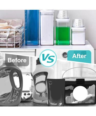Cbilzxer Airtight Detergent Dispenser with Measuring Cup Washing Powder Storage Box PET Plastic Clear BPA-Free Multi-Purpose Washing Powder Dispenser for Detergent Cereals (2300 ml) 2300ml - Buy Online on GoSupps.com