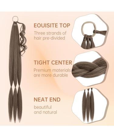 MY-LADY 34 Dark Grey Blonde Yaki Straight DIY Braided Ponytail Extension - Buy Online on GoSupps.com