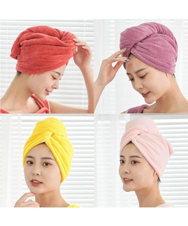 10 Pack Microfiber Hair Towel Wraps - No Frizz Turbans for Long Curly Hair - Buy Online on GoSupps.com