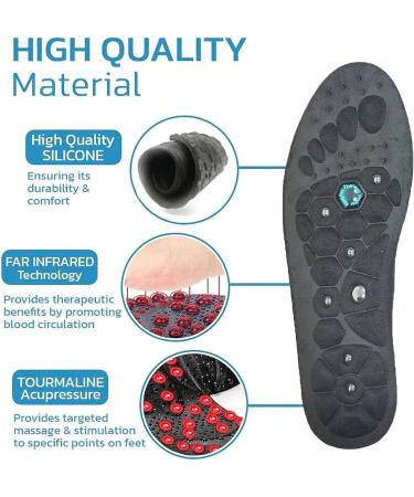 Buy Acupressure Insoles - Magnetic Orthopedic Insoles for Men & Women | Reflexology Comfort (2 Pairs Large) - International Shipping - Buy Online on GoSupps.com