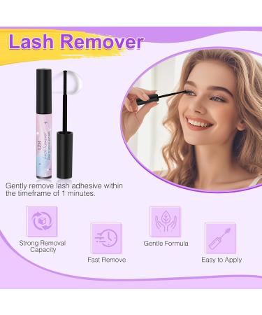 LZM Bond and Seal Lash Glue 2 in 1 Eyelash Glue for DIY Cluster Lashes Lash Remover to Remove Individual Cluster Lashes Extensions - Waterproof Strong Lash Glue & Remover for False Eyelashes (Black) - Buy Online on GoSupps.com