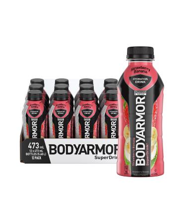 BODYARMOR SuperDrink Strawberry Banana 473mL Bottles Pack of 12